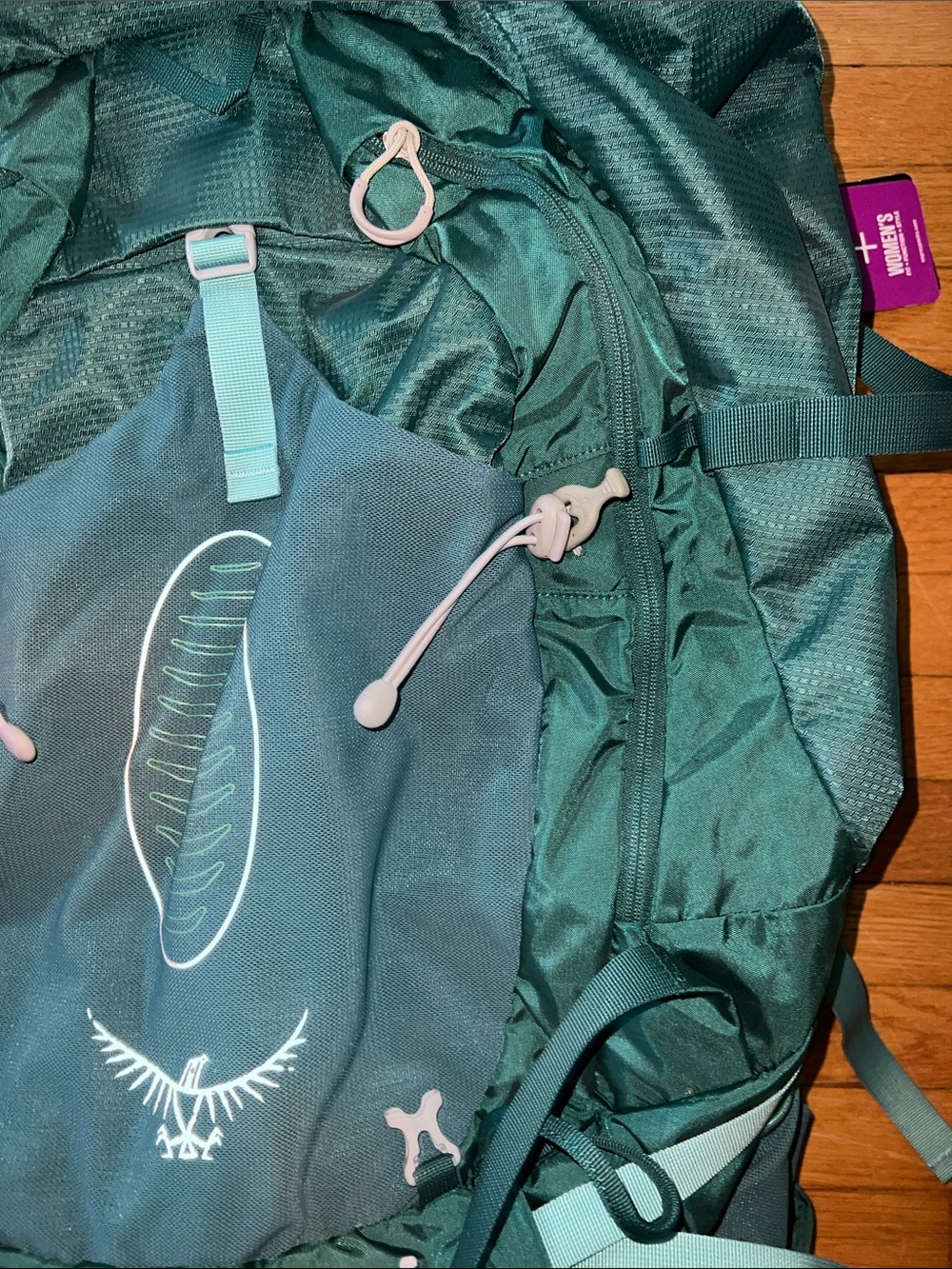 OSPREY Aura 65L Teal Backpack with Red Tag - Picture 5 of 10
